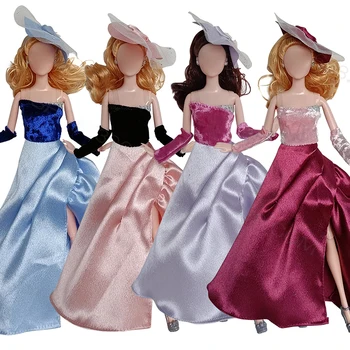 1 комплект модного вечернего платья для кукол с разрезной юбкой, вечернее платье, костюм куклы, костюм для куклы 30 см