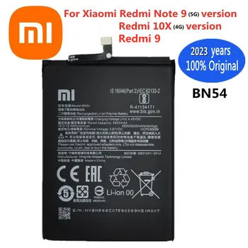 2023 года 100% Оригинальный Аккумулятор BN54 Для Xiaomi Redmi Note 9 5G/Redmi 9/Redmi 10X 4G Версия 5020mAh Аккумулятор Мобильного Телефона