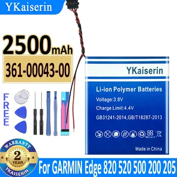 2500 мАч YKaiserin Аккумулятор 361-00043-00 для Garmin Edge Explore 820 520 500 200 205 GPS 520 Plus 520Plus Аккумулятор Большой Емкости