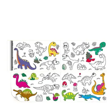 30x300 см Детская Бумага-Раскраска Граффити Прокрутка Рулон Для Рисования DIY Липкая Цветная Бумага Для Заполнения Ранние Развивающие Подарочные Игрушки