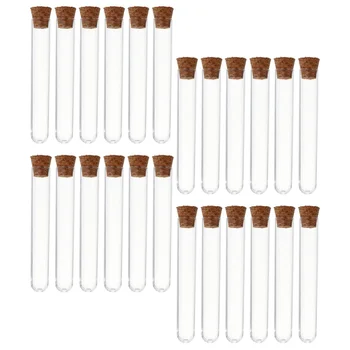 36 шт трубочек для хранения конфет Прозрачные пробирки с пробковой пробкой Пластиковые трубочки для хранения