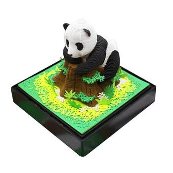 3D календарь в виде панды с подсветкой на 2024 год для украшения рабочего стола в виде подарков своими руками