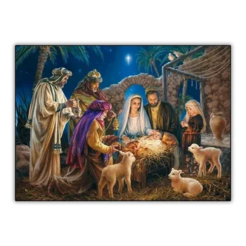5D Набор для алмазной живописи С изображением Рождества Иисуса, христианская вышивка крестом, Квадратная Круглая вышивка с бриллиантами, Аксессуары для рисования