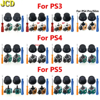 JCD 3D Аналоговый Джойстик Cap Модуль Датчика Потенциометра Thumb Stick Для PS4 Pro Slim PS5 PS3 Запчасти Для Ремонта Контроллера NGC