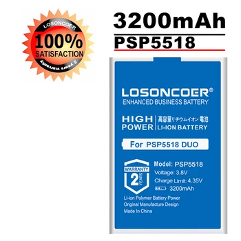 LOSONCOER PSP5518 Аккумуляторы для мобильных Телефонов емкостью 3200 мАч Для Prestigio Muze X5 Lte PSP 5518 PSP5518 DUO High Capacity Battery ~ В наличии