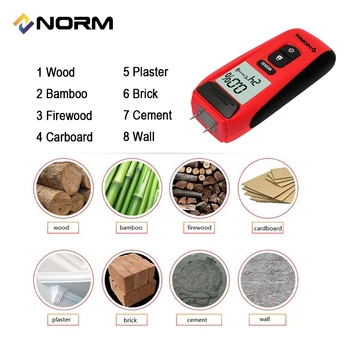 Norm Портативный Цифровой Измеритель влажности древесины Двухконтактный тестер горячей влажности с точностью 0,5 Гигрометр Детектор влажности древесины
