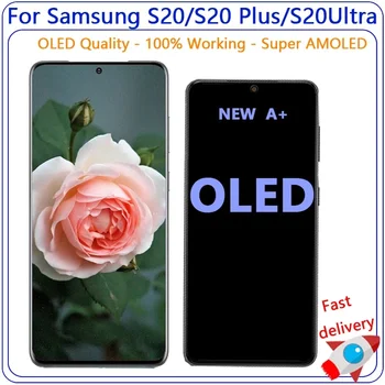 OLED Для Samsung Galaxy S20 G980F S20 Plus G985 G986F S20 Ultra G988F ЖК-Дисплей С Рамкой, Сенсорный Экран, Дигитайзер В Сборе a +
