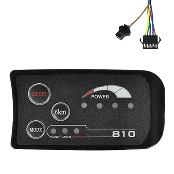 S810 E-Bike LED Display Meter 36V IP65 Протокол UART SM 5 + 2 PIN Для Электронного Велосипеда E-Bike Meter