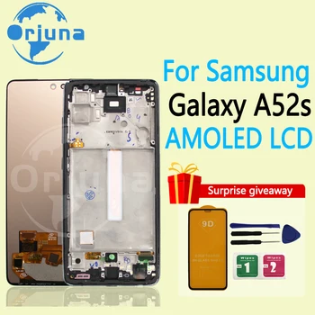 Super AMOLED ЖК-дисплей для Samsung A52s A528 Дисплей Сенсорный Экран Дигитайзер 6,5 