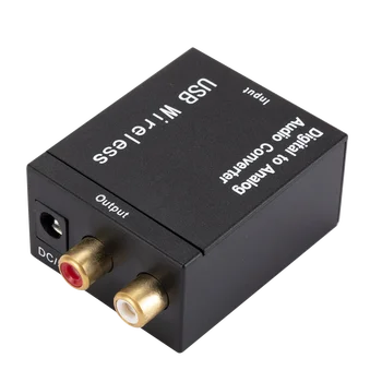 USB-Усилитель DAC, совместимый с Bluetooth Цифроаналоговый Аудиопреобразователь, Оптоволоконный Коаксиальный сигнал Toslink В RCA R/L Декодер