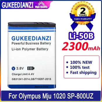 Аккумулятор GUKEEDIANZI Li-50B 2300 мАч Для Olympus Mju 1020 SP-800UZ Stylus 1010 u 1010 Ricoh CX3 CX4 D-LI92 DLI92 Batteria
