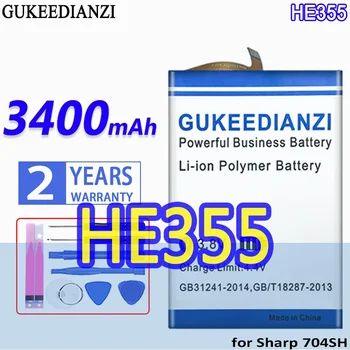 Аккумулятор GUKEEDIANZI большой емкости HE355 3400mah для Sharp 704SH