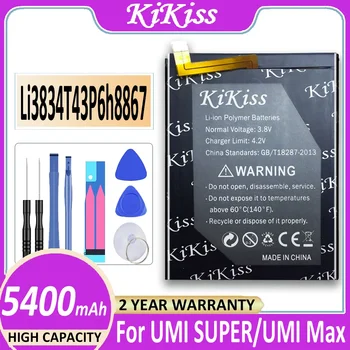 Батарея KiKiss 5400 мАч Для Аккумуляторов Мобильных Телефонов UMI Super/Max Li3834T43P6H8867 + Трек-код