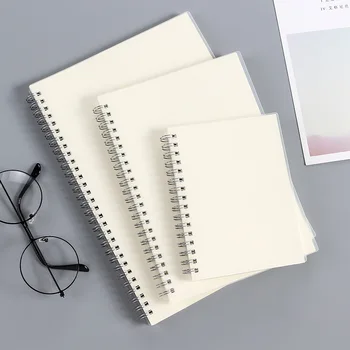 Высококачественный блокнот на катушке с матовой прозрачной обложкой из сетчатой бумаги для записей и рисования