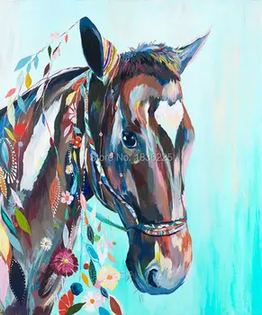 горячие новинки 2015 года картины на холсте абстрактные картины маслом абстрактная картина с лошадьми картина маслом на холсте для домашнего декора