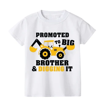 Детская футболка 2024 Becoming Big Brother Chhild, Футболка с объявлением о рождении Ребенка, Футболки для мальчиков, Футболки для малышей, Топы, Детская одежда