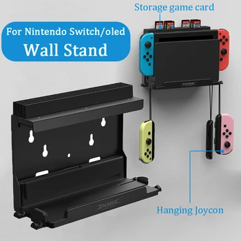 для Nintendo Switch настенная подставка для OLED-дисплея Настенная подставка для хранения настенных переключателей с ящиком для хранения игровых карт для NS аксессуары для nintendo Switch
