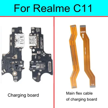 Для Realme C11 Разъем USB-док-станции для зарядки основной микрофон Плата аудиоразъема Mic гибкий кабель