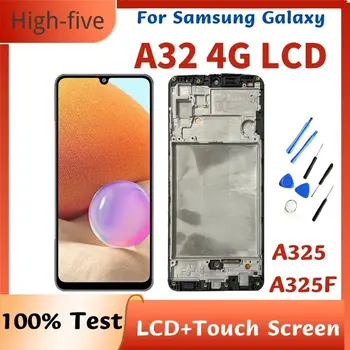 Для Samsung Galaxy A32 4G ЖК-дисплей Для Samsung A325 A325F SM-A325F/DS ЖК-дисплей с рамкой Сенсорного планшета Экран A325 ЖК-дисплей Высокого качества
