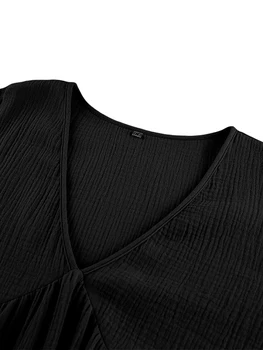 Женские длинные ночные рубашки в викторианском стиле, винтажные ночные рубашки с пышными рукавами, V-образный вырез, Свободное платье для сна полной длины