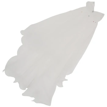 Женское свадебное платье-фата с белым бантом, слои тюлевой ленты по краю, свадебные вуали
