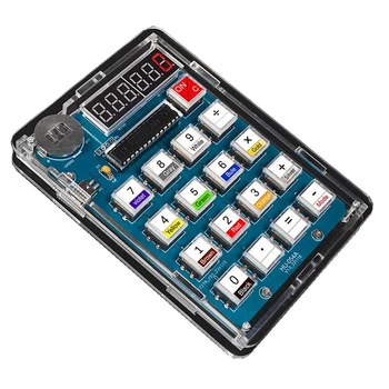 Калькулятор DIY Kit Abs 51 Микроконтроллер, самодельный цифровой ламповый калькулятор, Обучающий сварке печатных плат Электронный комплект