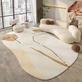 Модный неправильной формы ковер для гостиной особой формы, роскошная современная спальня, домашний диван, журнальный столик, коврик