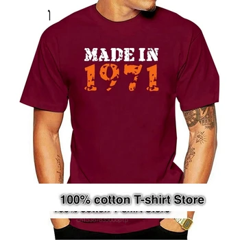 Мужская футболка Made in 1971 из хлопка S-XXXL, официальная летняя стандартная рубашка Sunlight Authentic