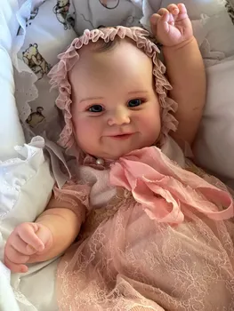 Мягкая силиконовая кукла для новорожденных с голубыми глазами 50 см/Унисекс