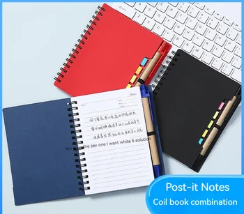Новая Креативная Рекламная Катушка Книга Блокнот С Цветной Ручкой Ручной Разрыв Липкой Заметки Из Крафт-Бумаги Learn Office Business RecordGift