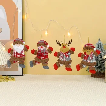 Новая Рождественская танцевальная кукла-подвеска Рождественские украшения Маленькие тканевые украшения Подвеска на Рождественскую елку Маленькие подарки