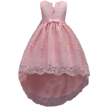 Новые летние детские платья для девочек Princess Kids Fomal Princess Dress Розовое свадебное платье для маленьких девочек Бесплатная доставка
