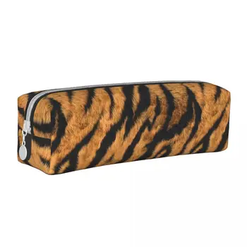 Пеналы с тигровой полосой и животной тематикой, Леопардовый принт, Коробка для ручек, Студенческая сумка для хранения, Офисная сумка для карандашей на молнии