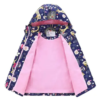 Плотное бархатное пальто для девочек 3-12 лет, водонепроницаемая ветрозащитная зимняя одежда для девочек, детская куртка с капюшоном, верхняя одежда, ветровка