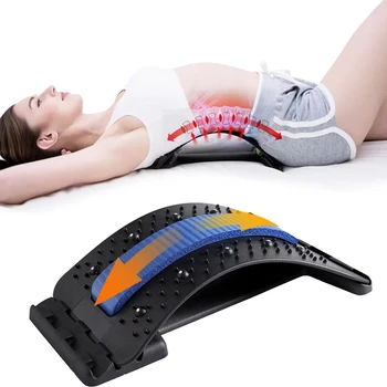 Регулируемая Поясничная поддержка, растяжитель для спины, Ортопедическое обезболивающее устройство для нижней части спины с магнитом, 3-4 Уровневый массаж Растяжителем для спины