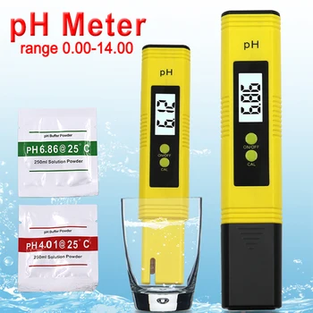 РН-метр с подсветкой 0,01, Высокоточный тестер качества воды с диапазоном измерений 0-14, подходящий для аквариума, бассейна.