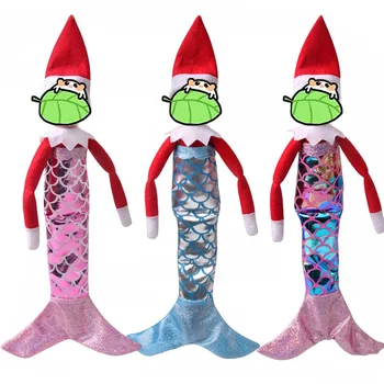 Рождественский Эльф на полке, Одежда и аксессуары, Розовый красочный хвост Русалки для 35-сантиметровой куклы Эльф, Детские игрушки, Рождественские подарки