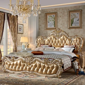 Современная роскошная кровать Light из уникального дерева, Роскошная Французская кровать Light с двуспальной кроватью для гостиной Somieres Y Marcos De Cama, Спальный гарнитур, мебель