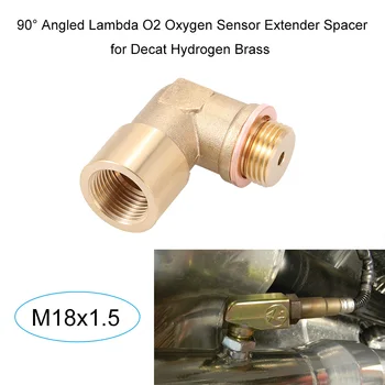 Удлинитель датчика кислорода Lambda O2 с углом наклона 90 для водородной латуни Decat M18x1.5