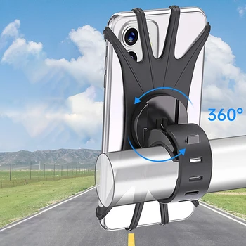 Универсальный Силиконовый Велосипедный Держатель Телефона Мотоцикл для iPhone 12 11 pro max 7 8 plus X Xr Подставка Для Мобильного Телефона Велосипед GPS Клип Крепление
