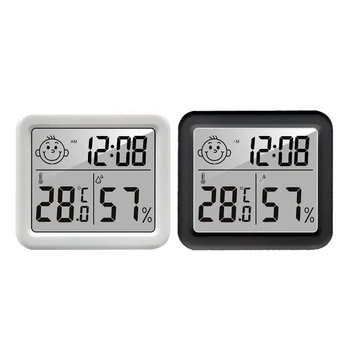 Цифровые Комнатные Часы Термометр Измеритель Температуры И Влажности Для Внутреннего Декора Челнока